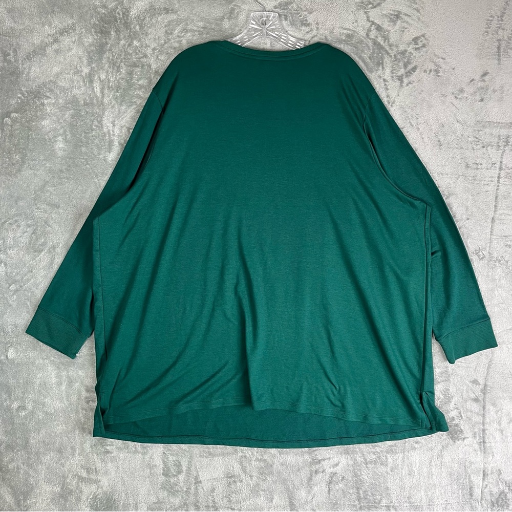 Catherines NWT Peace Rhinestone Graphic‎ Long Sleeve Tunic Tee TShirt 3X Holiday - Picture 4 of 11